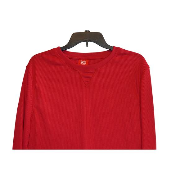 Family PJs Men's Matching Red Waffle Knit Pajama Top, Size Medium - Picture 2 of 5